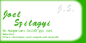 joel szilagyi business card